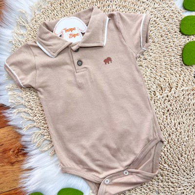  Conj. Body Gola Polo e Bermuda em Linho - Areia
